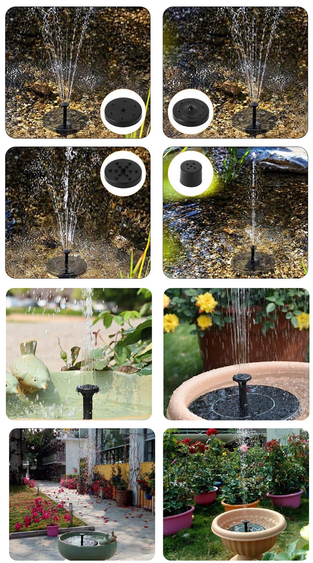 Solar Powered Mini Water Fountain for Garden Decoration - Smarsty
