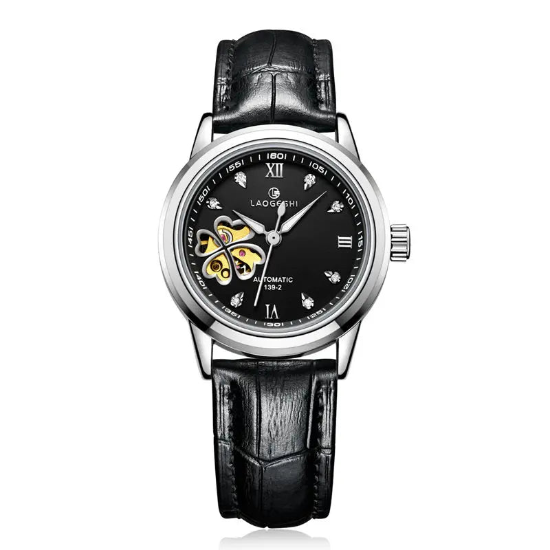Women’s Waterproof Automatic Mechanical Watch with Diamond Design - Smarsty
