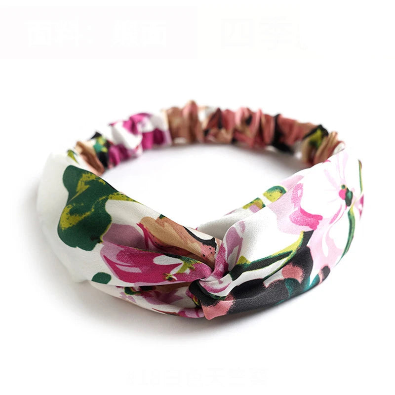 Bohemian Print Cashmere Headbands For Women Vintage Comfort - Smarsty
