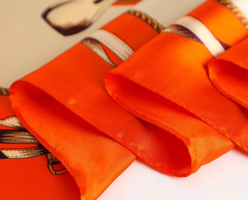 Luxury Satin Silk Scarf for Women Sun Protection - Smarsty