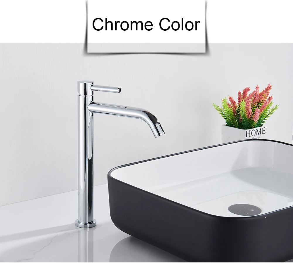 Brushed Gold Bathroom Faucet Hot Cold Water Mixer - Smarsty