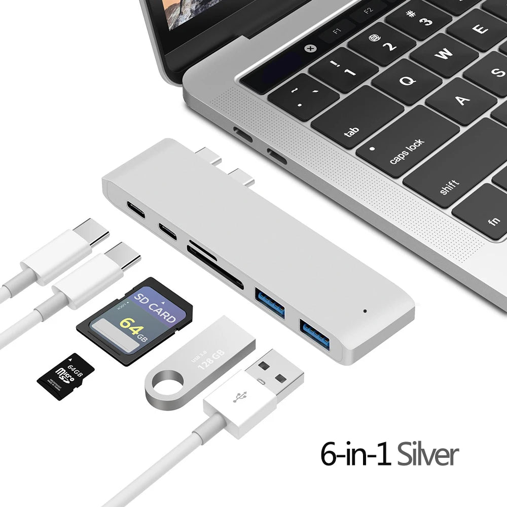 Usb C Hub Hdmi 4K Multiport Adapter Alongside Sd Reader