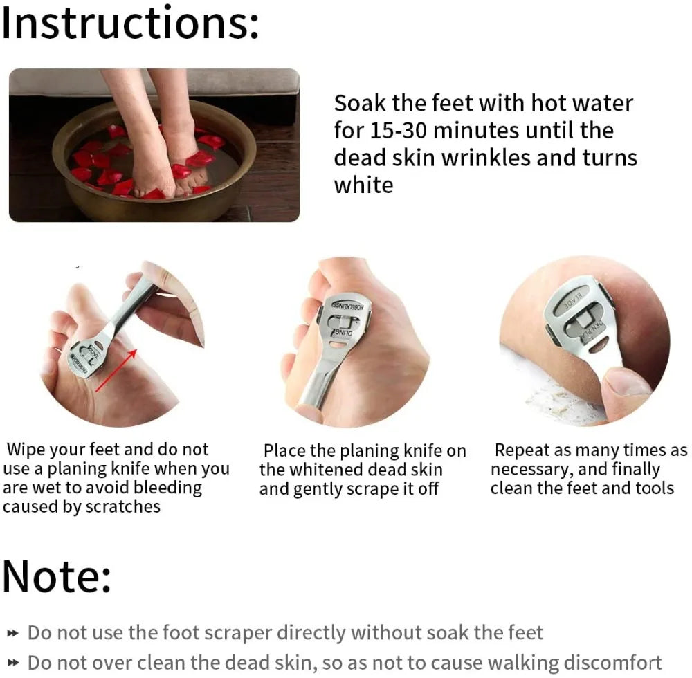 Stainless Steel Foot Callus Shaver for Smooth Skin - Smarsty