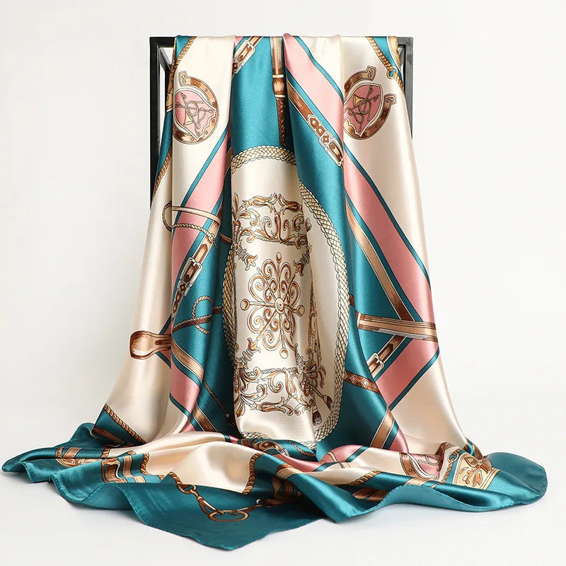 Luxury Satin Silk Scarf for Women Sun Protection - Smarsty