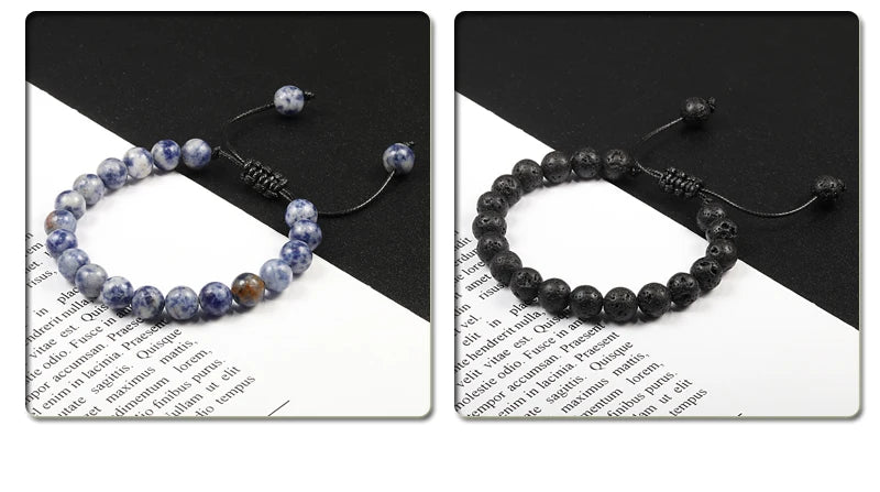Adjustable 8mm Tiger Eye Beads Bracelet for Yoga Healing - Smarsty