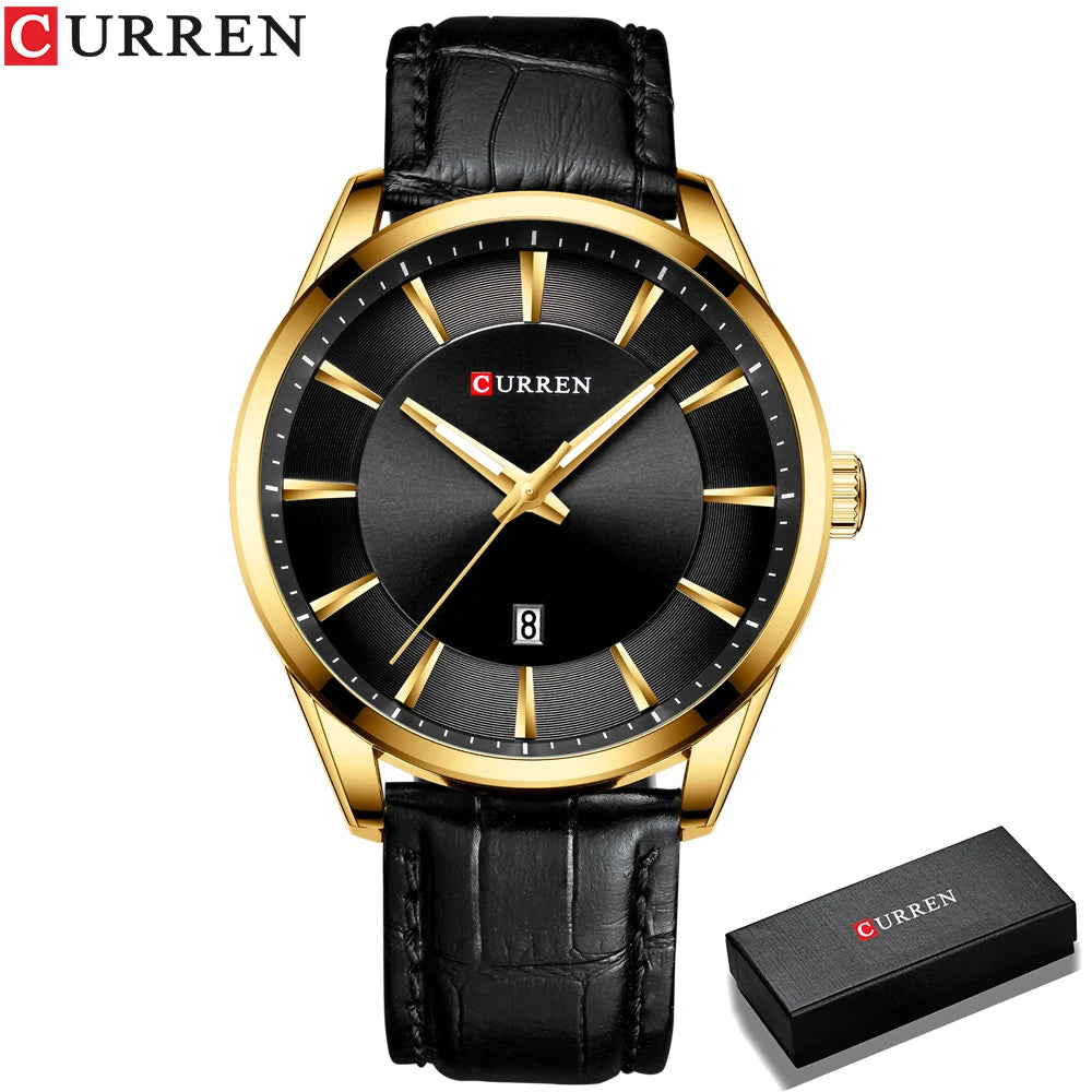 CURREN Luxury Quartz Watch for Men with Leather Strap - Smarsty