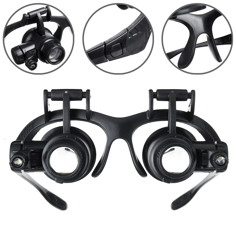 Double Eye Loupe Magnifier with Adjustable Lenses - Smarsty