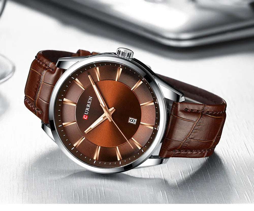 CURREN Luxury Quartz Watch for Men with Leather Strap - Smarsty
