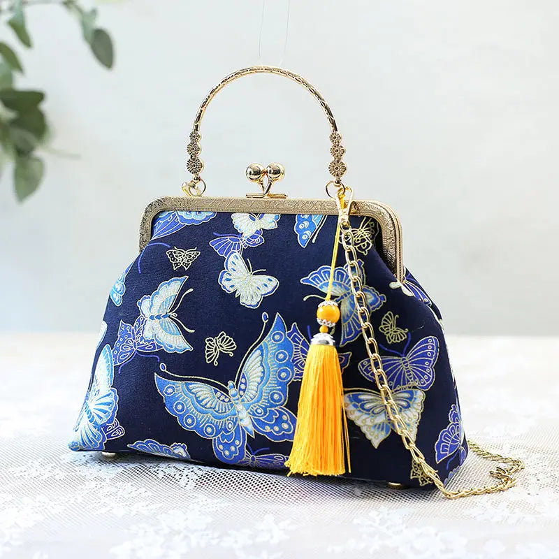 Vintage Fringe Shoulder Bag With Chain Crossbody Small - Smarsty
