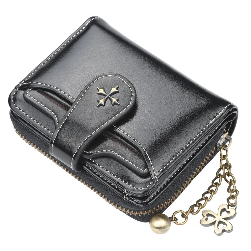 2023 New Women Wallets Fashion Short PU Leather Top Quality Card Holder Female Zipper Purse - Smarsty