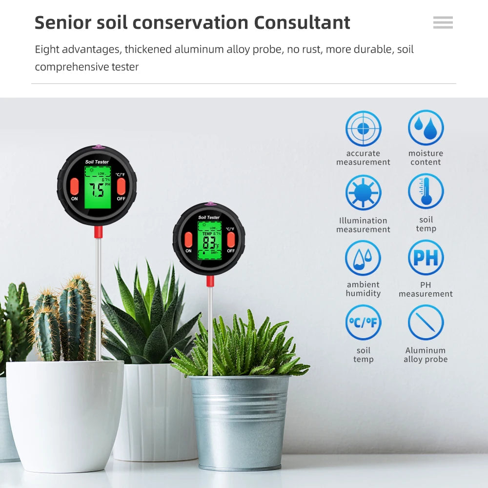 5 in 1 Soil Tester for Accurate Plant Care - Smarsty