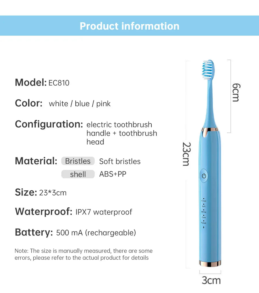 Tongwode Smart Wireless Electric Toothbrush for Deep Cleaning - Smarsty
