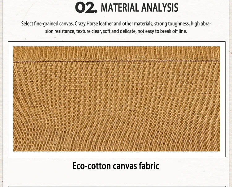 Vintage Leather Canvas Messenger Bag Unisex Crossbody - Smarsty