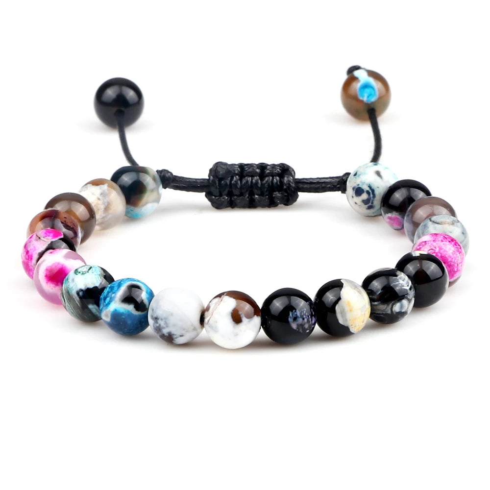 Adjustable 8mm Tiger Eye Beads Bracelet for Yoga Healing - Smarsty