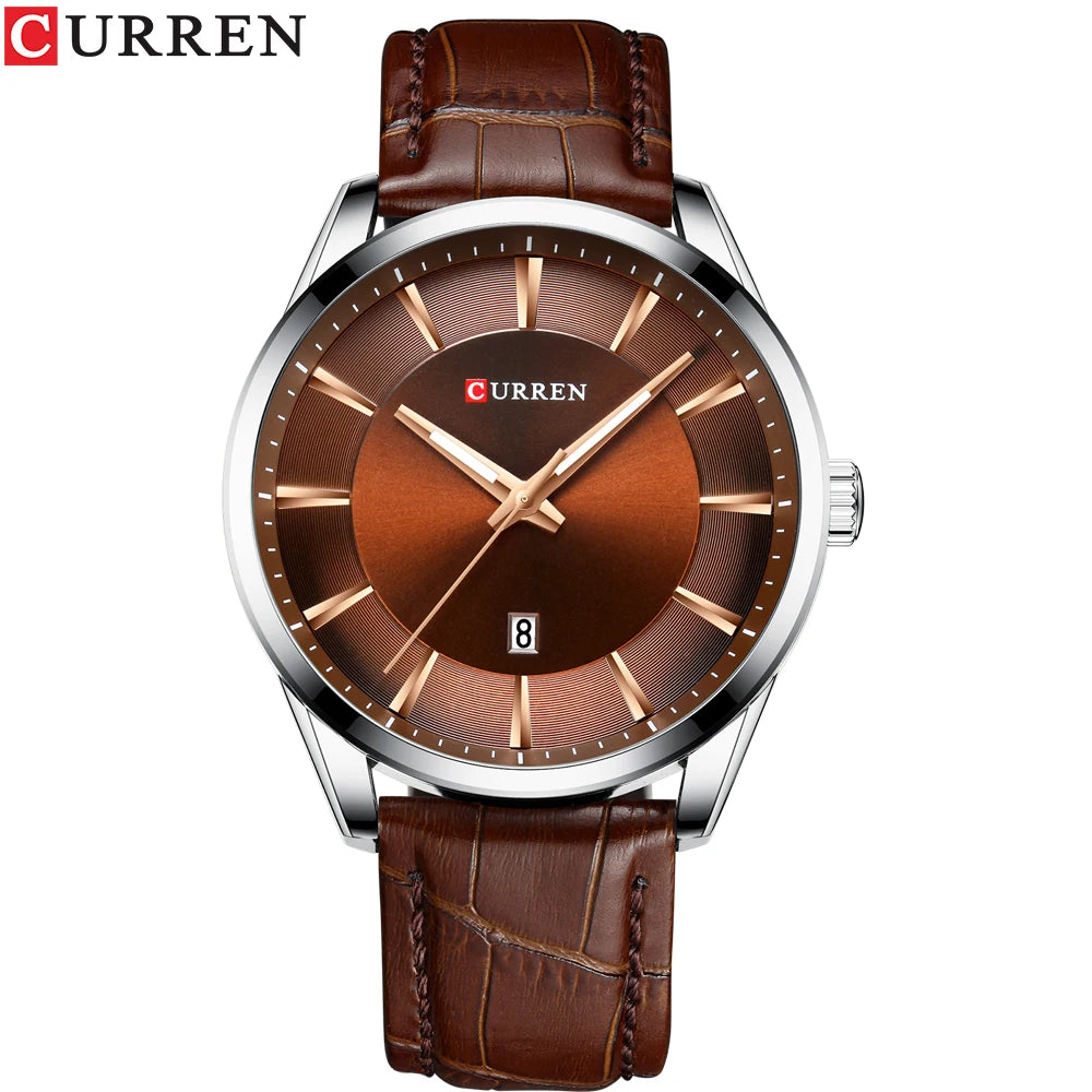 CURREN Luxury Quartz Watch for Men with Leather Strap - Smarsty
