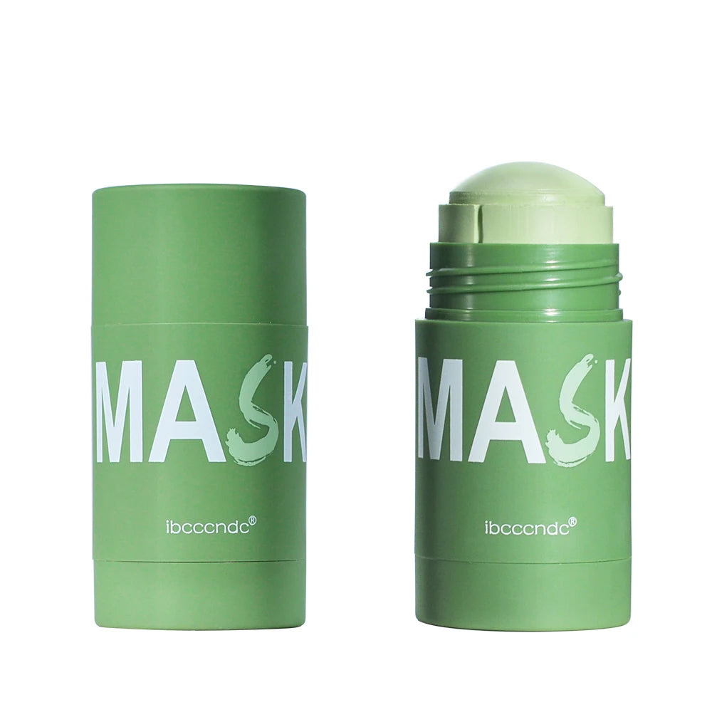 Face Clean Mask Green Tea Cleansing Stick Mask Shrink pores Deep Blackhead Remover facial Cleansing Moisturizing Mask 40g - Smarsty