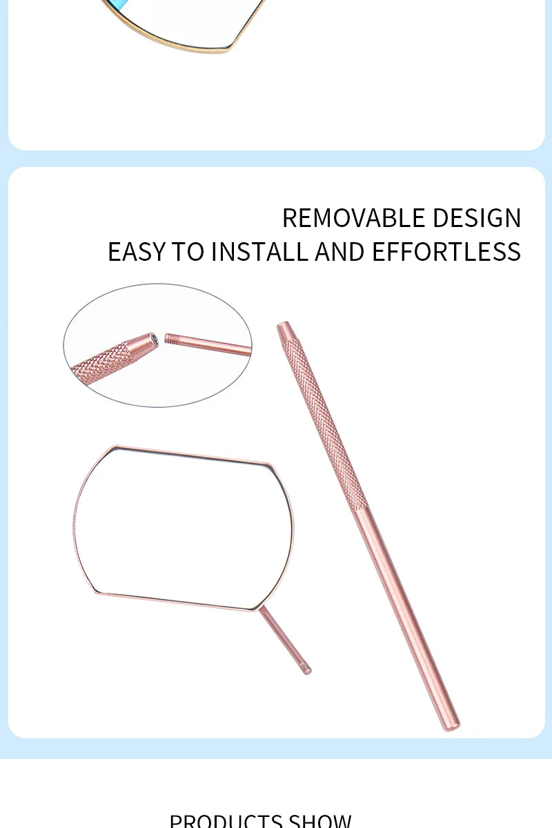 Eyelash Extension Magnifying Mirror with Long Handle - Smarsty