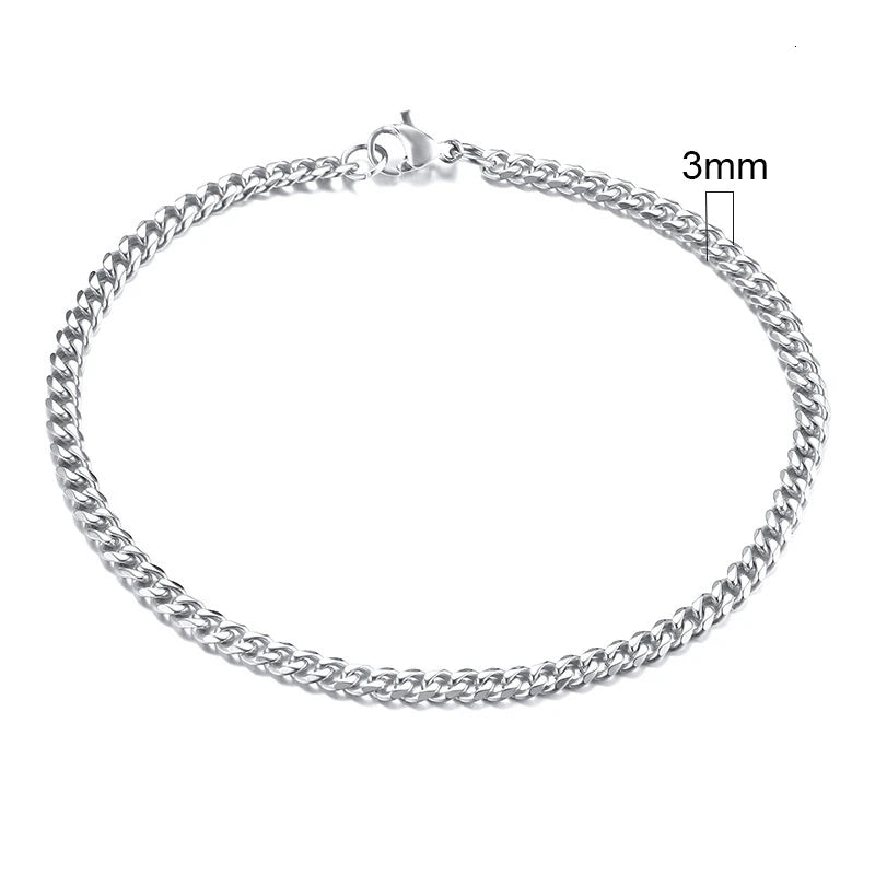Vnox Men's Stainless Steel Cuban Link Chain Bracelet - Smarsty