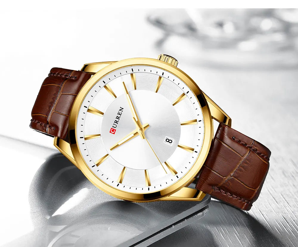 CURREN Luxury Quartz Watch for Men with Leather Strap - Smarsty