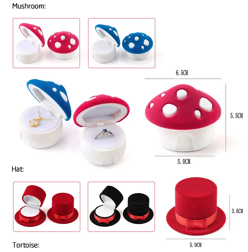 Lovely Velvet Jewelry Box for Rings and Earrings Display - Smarsty