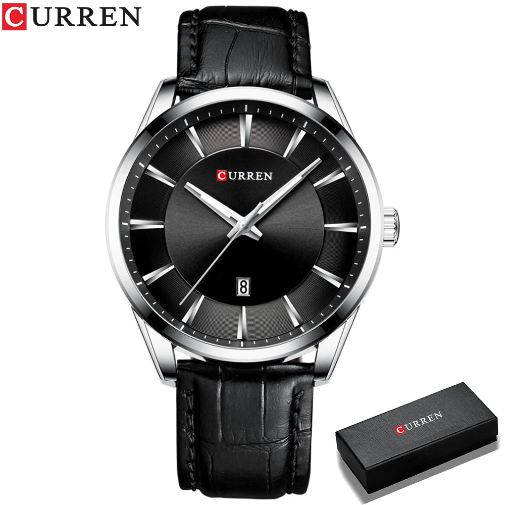 CURREN Luxury Quartz Watch for Men with Leather Strap - Smarsty