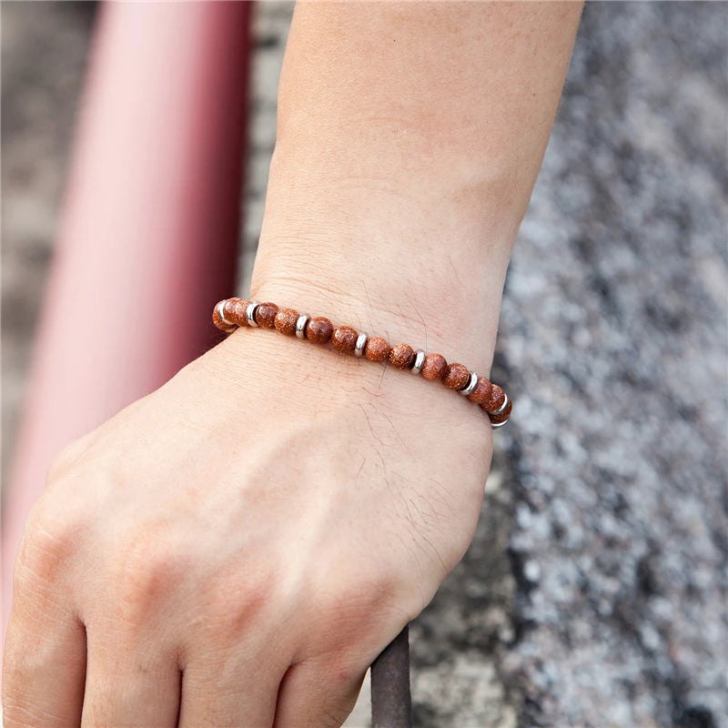 Colorful 6mm Tiger Eye Beads Bracelet for Men and Women - Smarsty
