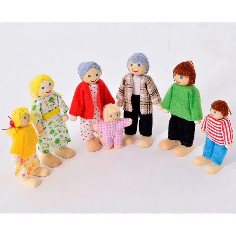 Wooden Dollhouse Furniture Miniature Toy For Dolls Kids Children House Play Toy Mini Furniture Sets Doll Toys Boys Girls Gifts by Smarsty