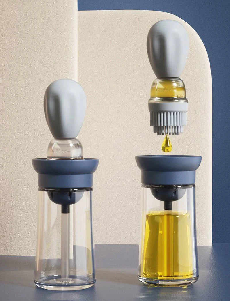 Portable Silicone Oil Bottle With Brush For Easy Cooking - Smarsty