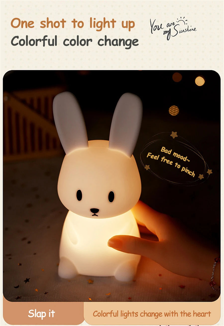 Cute Rabbit LED Night Light for Kids Bedroom - Smarsty