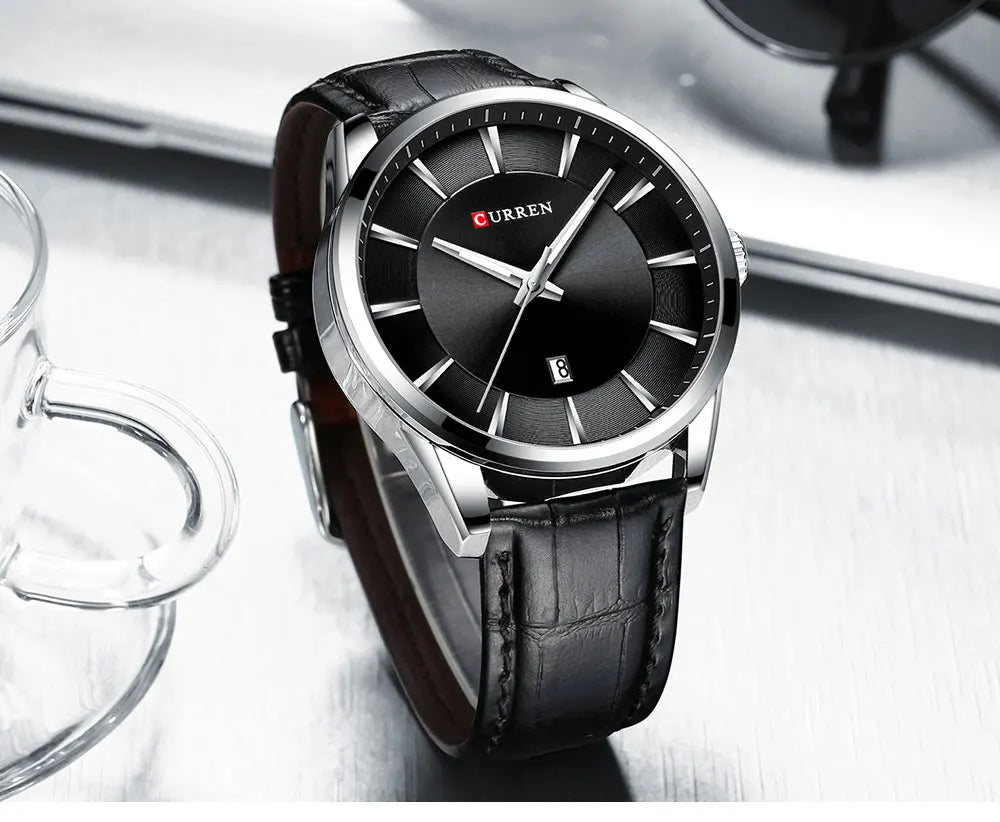 CURREN Luxury Quartz Watch for Men with Leather Strap - Smarsty