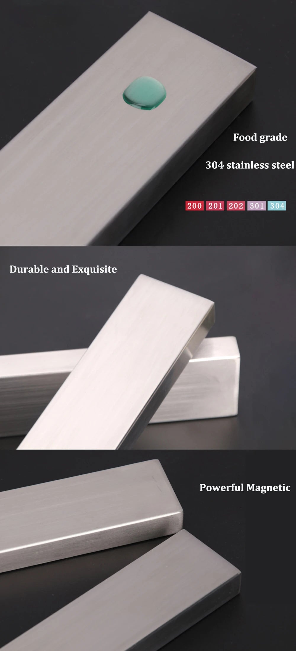 40CM 50CM Stainless Steel Knife Stand Magnetic Knife Holder Wall Block Storage Rack for Knives Kitchen Accessories Organizer by Smarsty