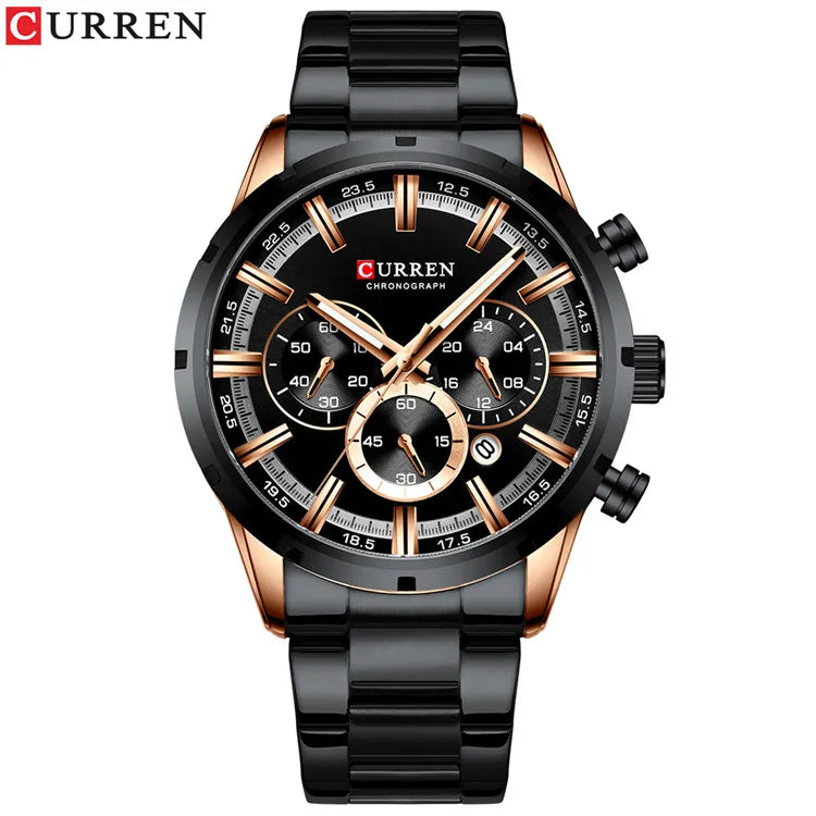 Curren Men's Waterproof Business Watch with Blue Dial - Smarsty