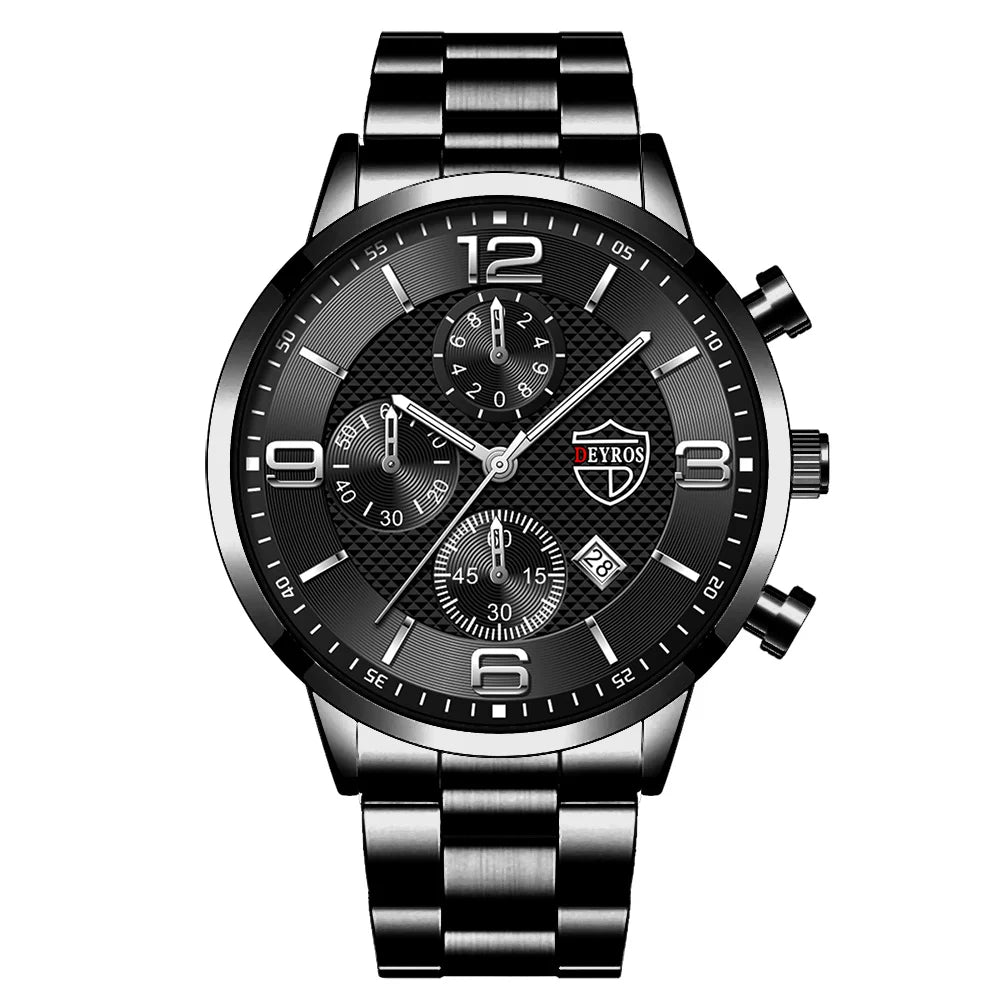 Luxury Stainless Steel Quartz Watch for Men - Smarsty