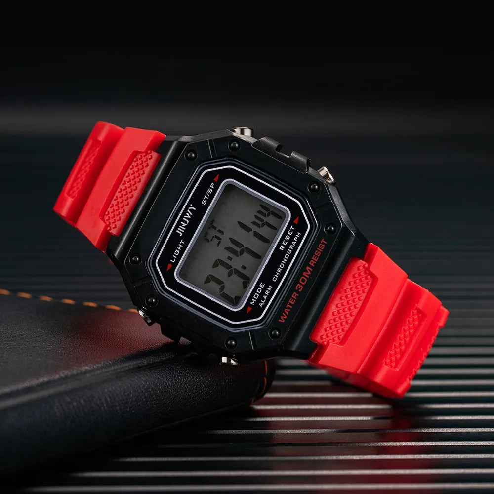 Luxury Waterproof Digital Men's Wristwatch with Square Dial - Smarsty