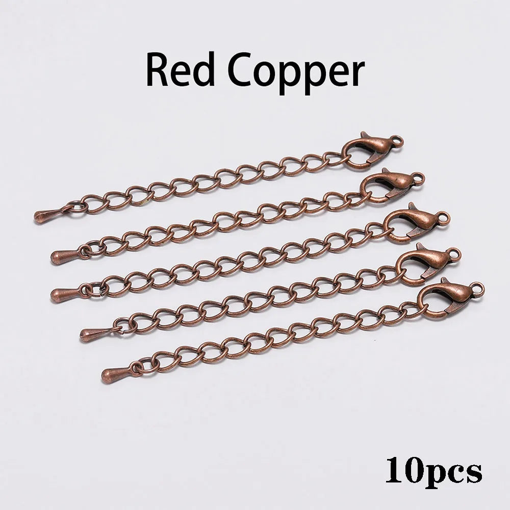 10pcs Extension Chains With Lobster Clasps Adjustable - Smarsty