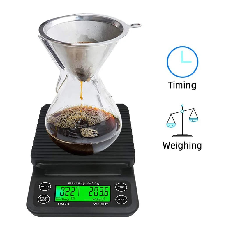Digital Coffee Scale With Timer Accurate Measurement - Smarsty