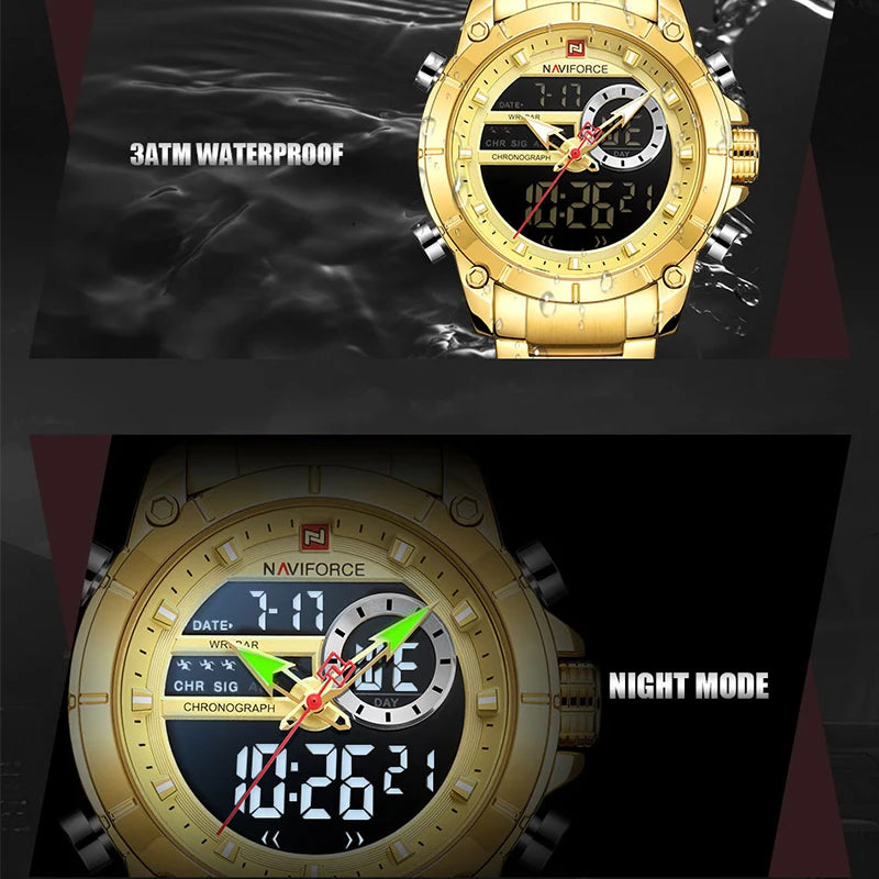 NAVIFORCE Luxury Waterproof Quartz Sport Watch for Men - Smarsty