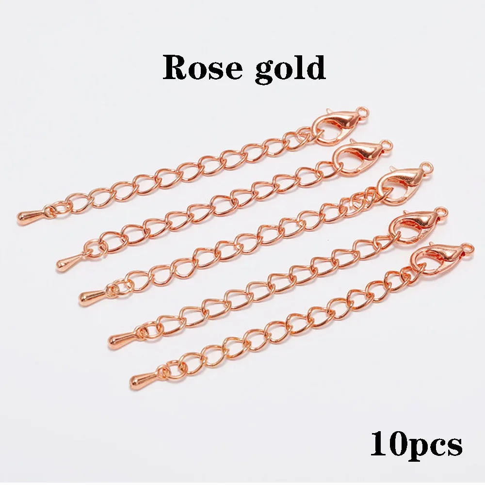 10pcs Extension Chains With Lobster Clasps Adjustable - Smarsty