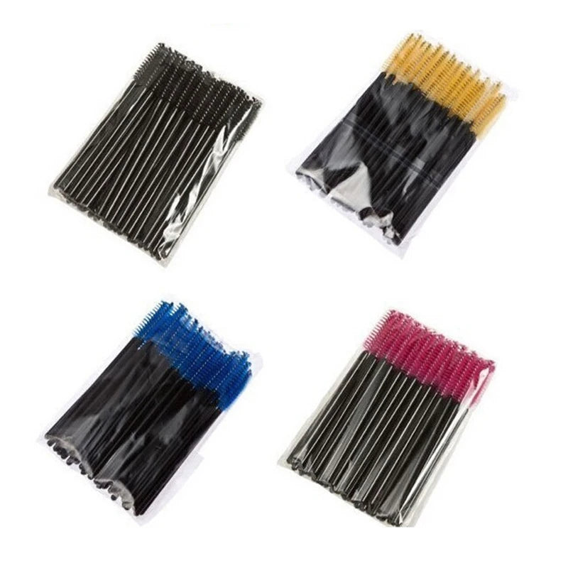 5/25/50 PCS Makeup Brushes Pink Crystal Eyelashes Brush Reusable Fake Lashes Extension Supplies False Eyelash Make up Tool Hot - Smarsty