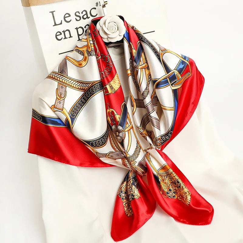 Luxury Satin Silk Scarf for Women Sun Protection - Smarsty