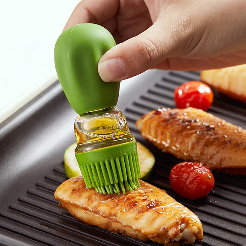 Portable Silicone Oil Bottle With Brush For Easy Cooking - Smarsty