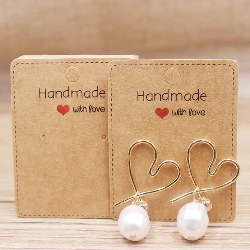 50 Pack Handmade Paper Earring Cards for Jewelry Display - Smarsty