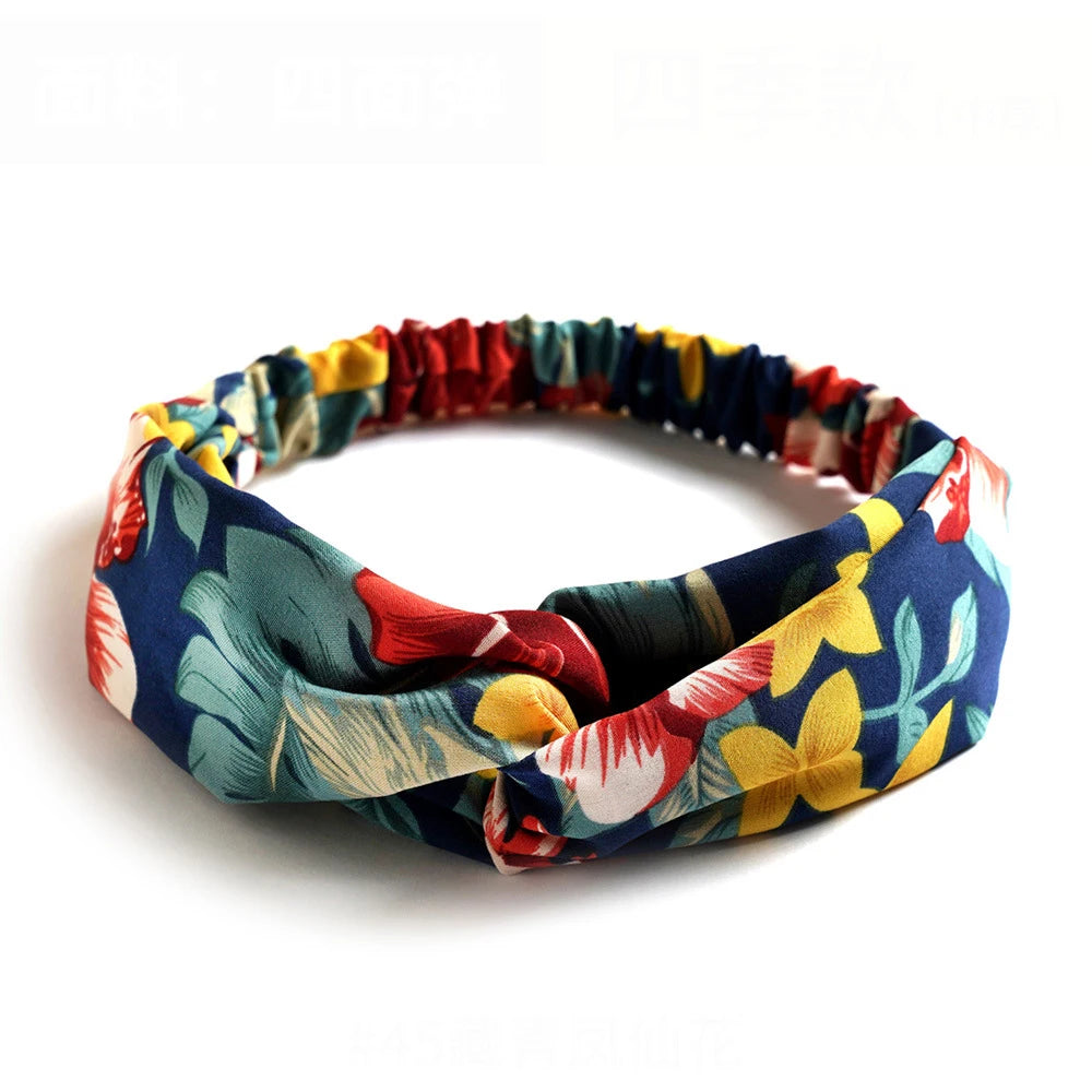 Bohemian Print Cashmere Headbands For Women Vintage Comfort - Smarsty