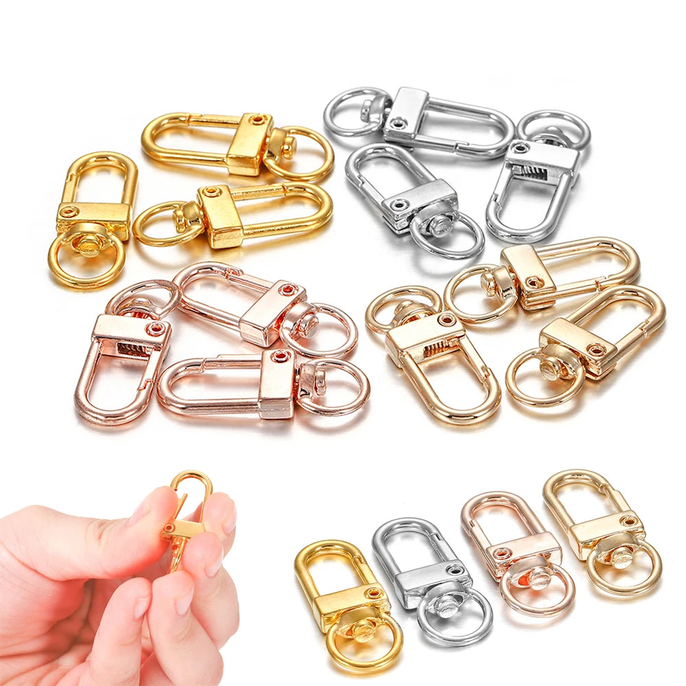 Rotating Lobster Clasps Gold Rhodium Secure 10pcs Pack - Smarsty