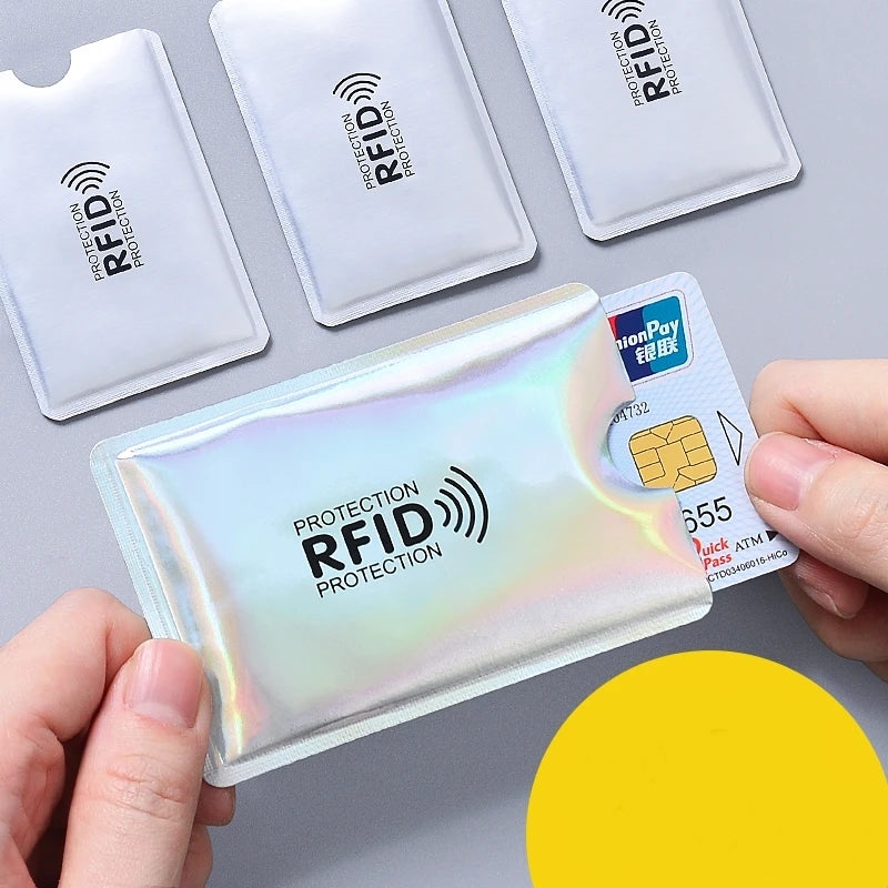 5-20 pcs Aluminium Anti Rfid Card Holder NFC Blocking Reader Lock Id Bank Card Holder Case Protection Metal Credit Card Case