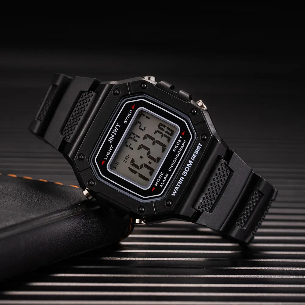 Luxury Waterproof Digital Men's Wristwatch with Square Dial - Smarsty