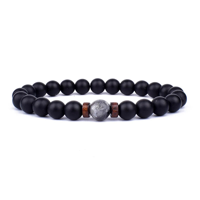Volcanic Stone Bracelet for Men with Mood Tracking Feature - Smarsty