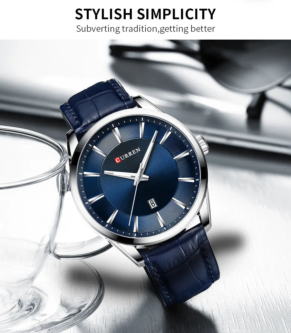 CURREN Luxury Quartz Watch for Men with Leather Strap - Smarsty