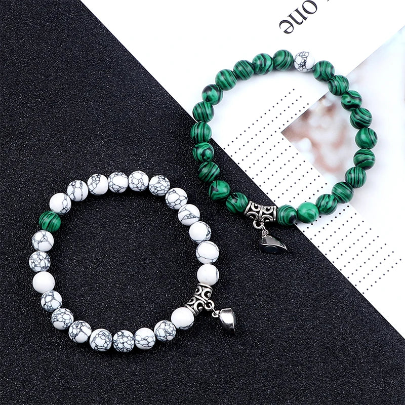 Natural Stone Couple Bracelets Set for Friendship - Smarsty