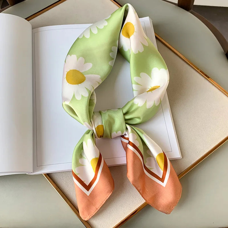 Luxury Silk Satin Scarves for Women Sun Protection - Smarsty